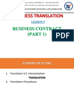 KHXHNV - Business Transalation - Lesson 5 - Business Contract