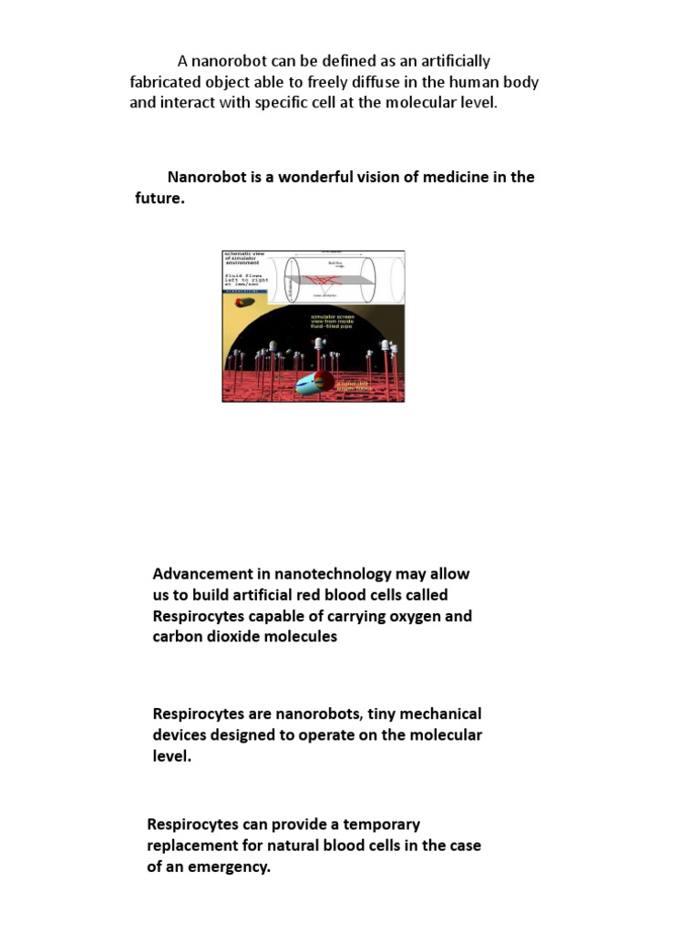 Nano Robots | PDF | Circulatory System | Blood