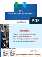 CL5 A & F - Final Production Topics