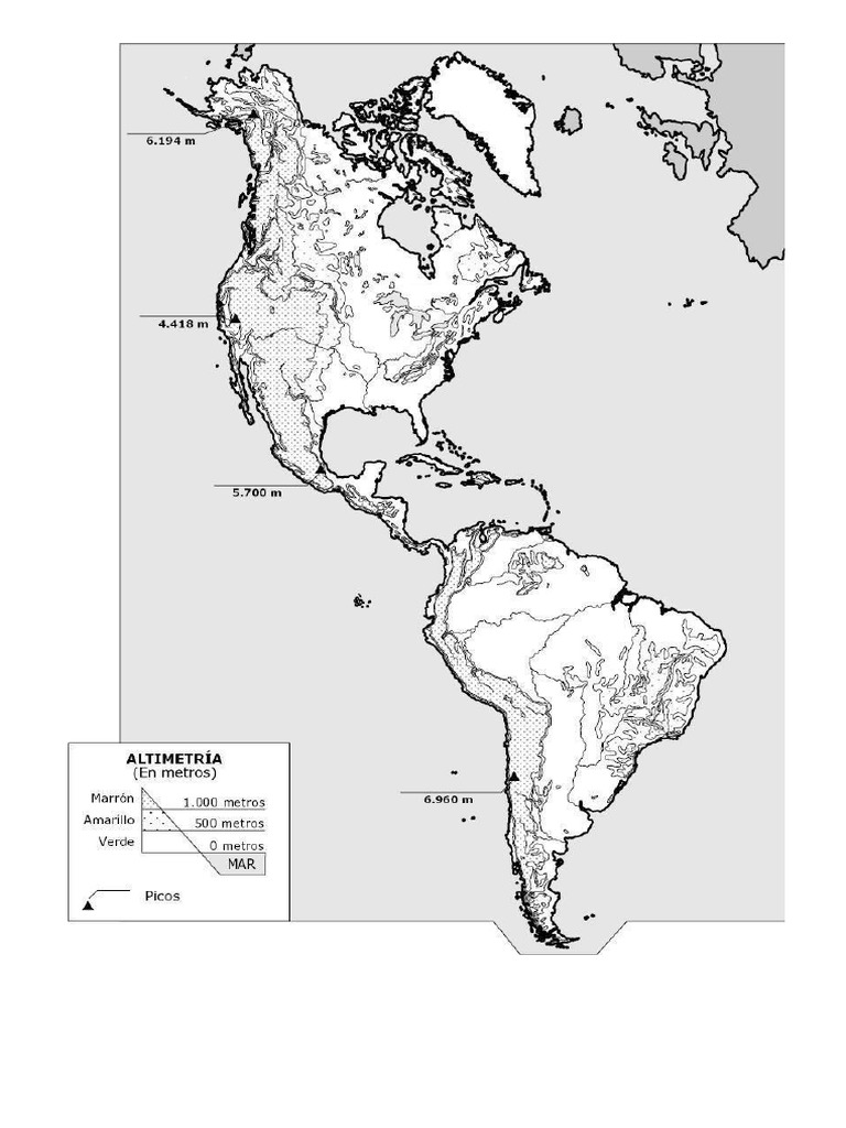 Mapa América Hidrografía | PDF