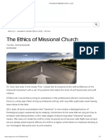 The Ethics of Missional Church - ELCA