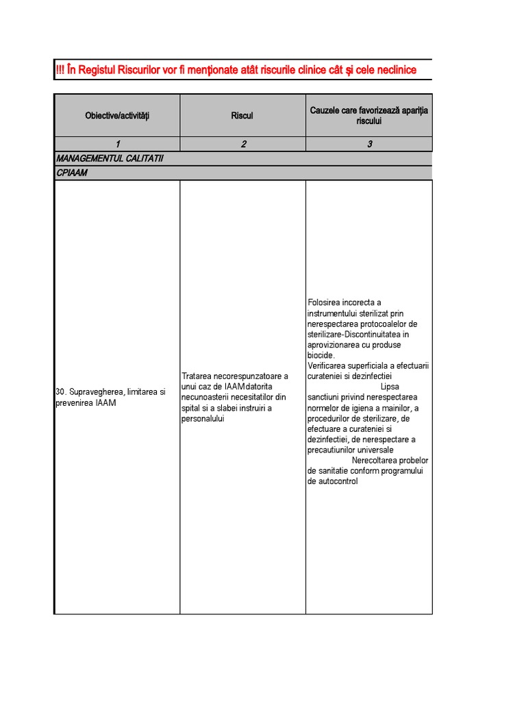 Final 2021 Registrul Riscurilor - 2021 | PDF