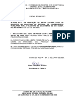 Edital 004 - Altera Data de Prova e Publica Calendário Final para o Processo de Escolha Dos Novos Conselheiros Tutelares