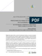 Alcoolgelson, Covidson e Coronalda - Prenomes de Pessoas em Tempos de Pandemia No Brasil