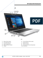 Quickspecs: HP Probook 640 G5 Notebook PC