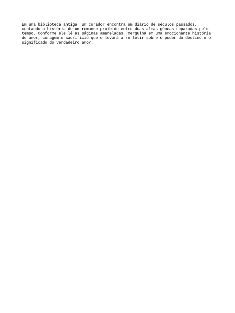 Amor Proibido Através do Tempo | PDF