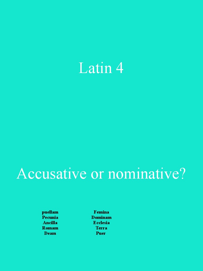 Latin 4 | PDF