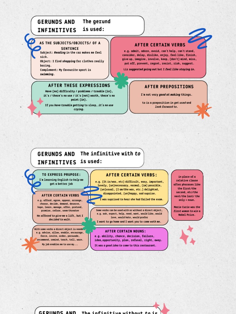 Gerunds and Infinitives | PDF