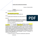 Carta Notarial para Autorizacion de Retención