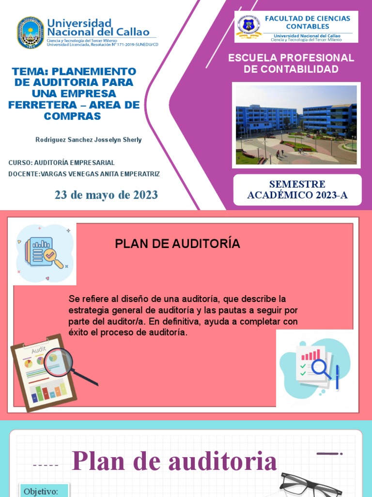 Planemiento de Auditoria para Una Empresa Ferretera - Area de Compras | PDF