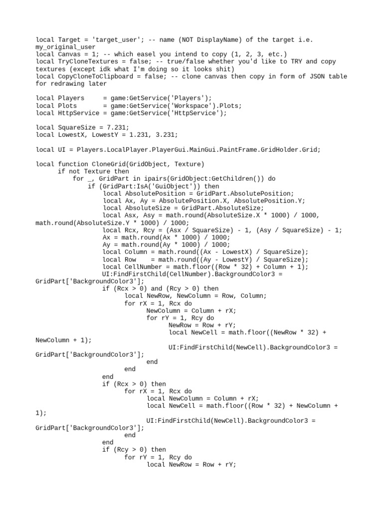 Roblox Starving Artist Script | PDF