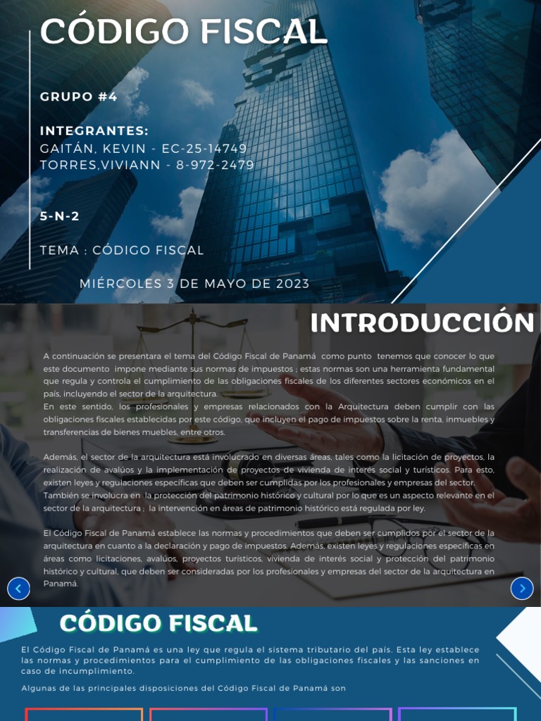 Código Fiscal para Arquitectos en Panamá | PDF