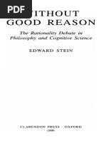 Without Good Reason The Rationality Debate in Philosophy and Cognitive Science (Clarendon Library of Logic Philosophy) by Edward Stein