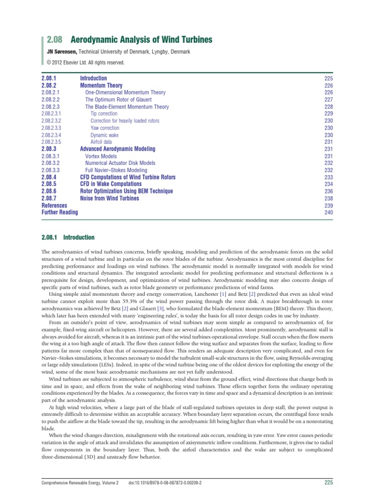 Aerodynamic Analysis of Wind Turbine-1 | PDF | Turbine | Aerodynamics