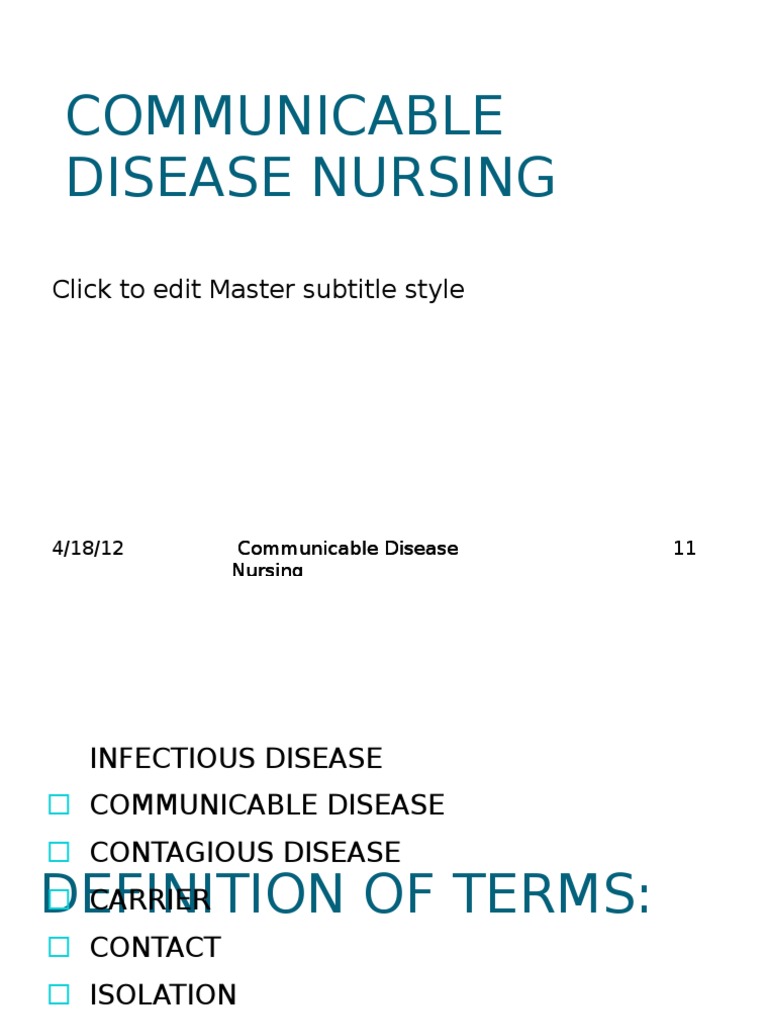 Communicable Disease Nursing Overview | PDF | Infection | Hepatitis