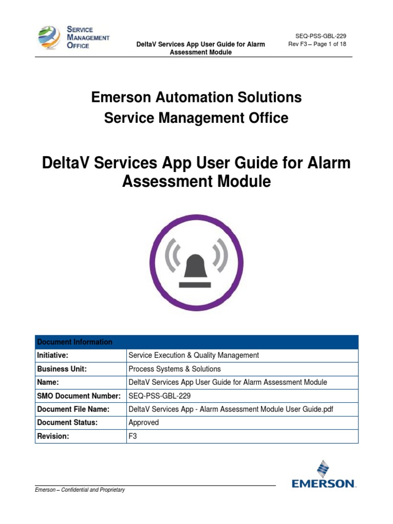 DeltaV Services App Alarm PDF Mobile App Computing