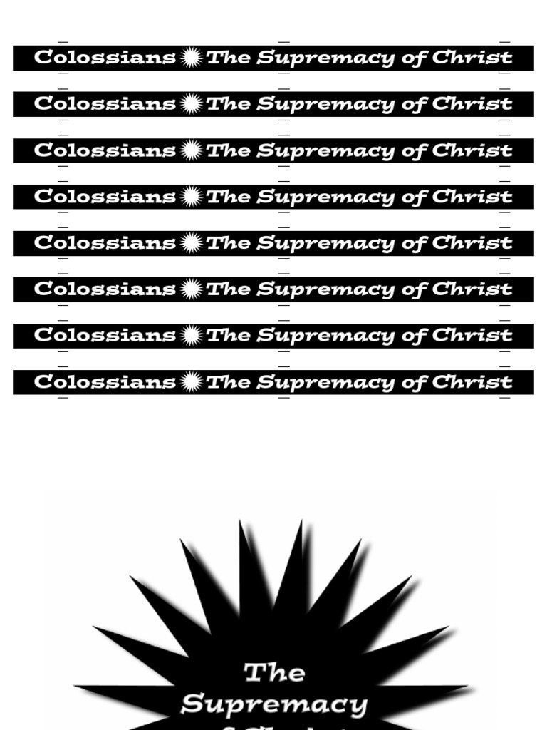 Colossians | PDF | Epistle To The Colossians | Chapters And Verses Of ...