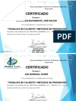 4b) Certificados Trabajos en Caliente