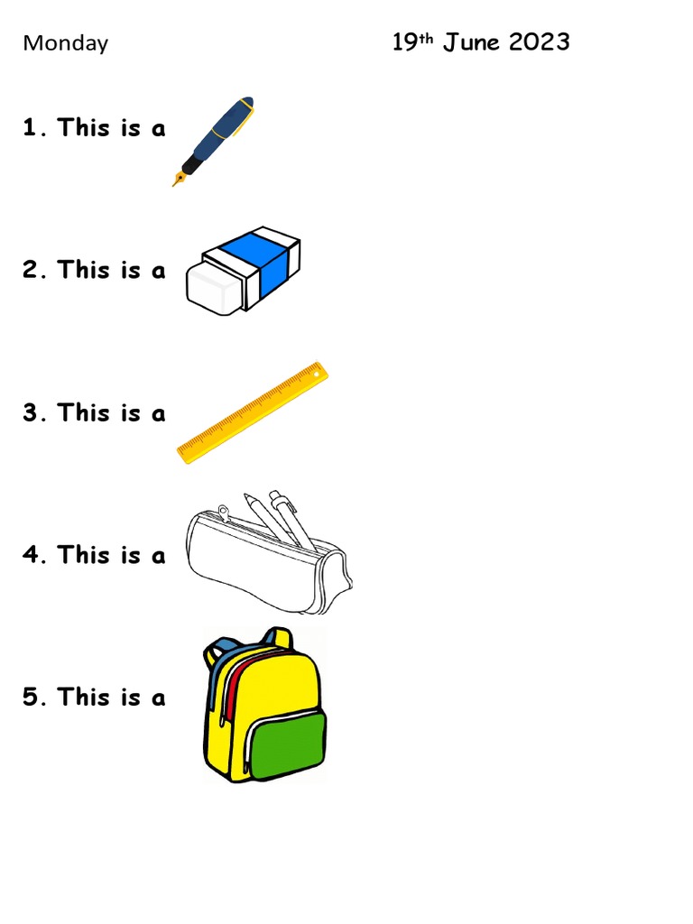 Year 1 Unit1 School Things | PDF