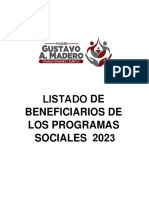 Programas Sociales 2023