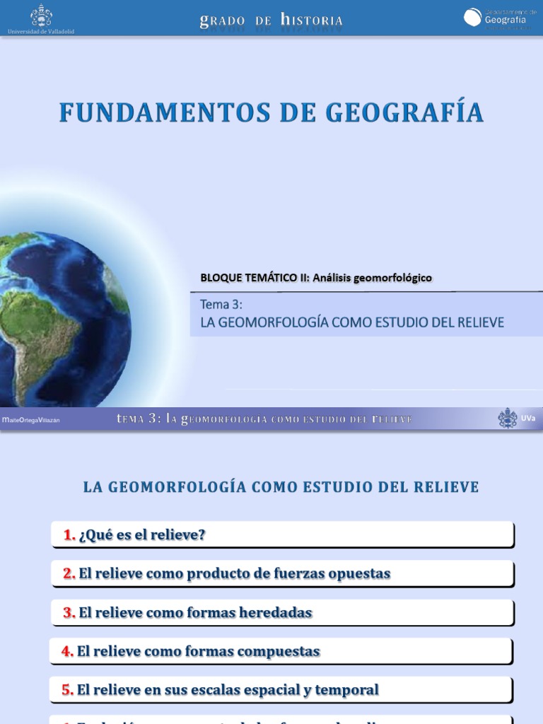 Análisis del Relieve y Geomorfología | PDF | Roca (geología) | Terreno