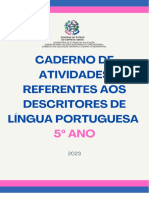 Caderno Descritores - Língua Portuguesa 5º Ano - Ens Fund