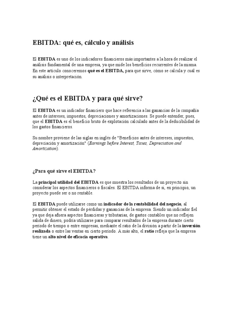 Ebitda pdf