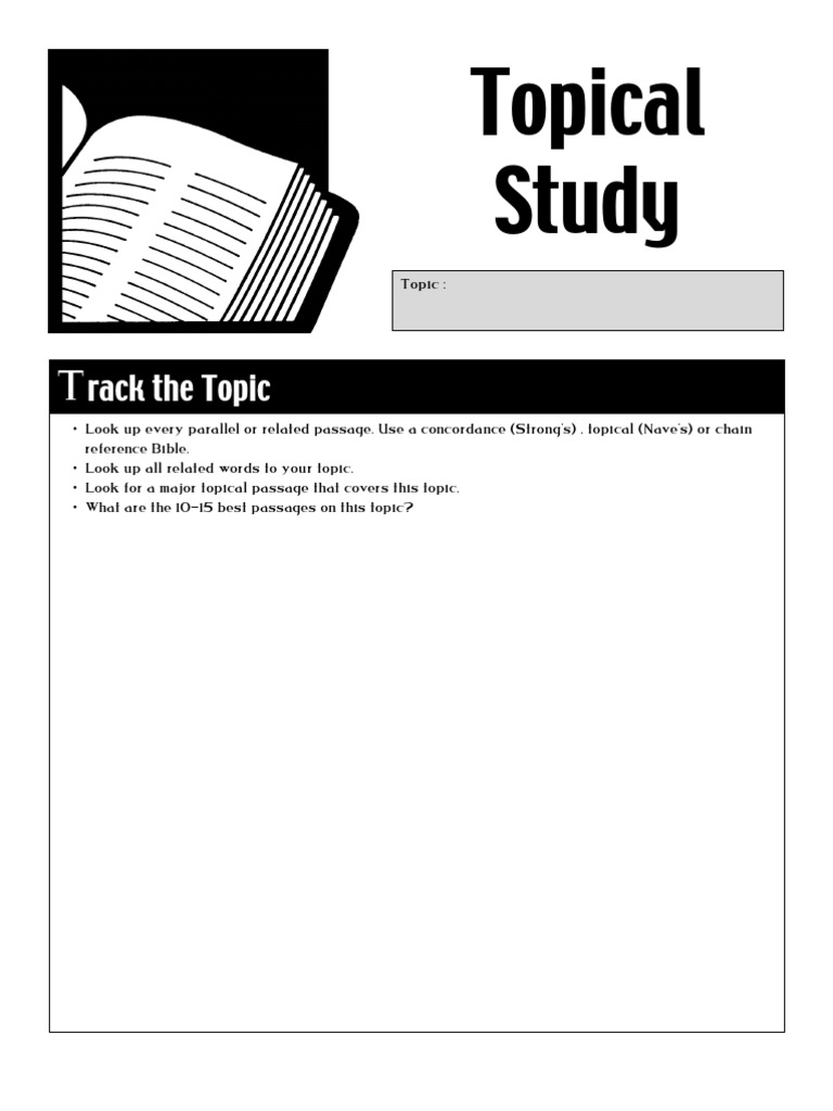Guide to Topical Bible Study | PDF