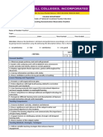 PT Demonstration Evaluation