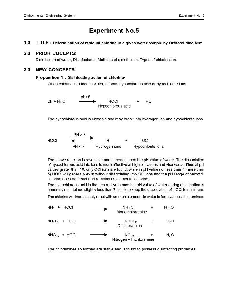 Experiment No.5: 1.0 Title: 2.0 Prior Cocepts | PDF | Physical Sciences ...