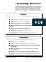 Bloom's Taxonomy Activities