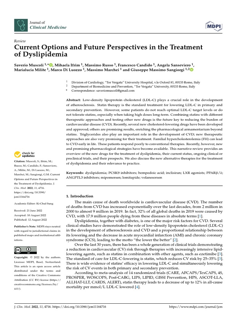 Current Options and Future Perspectives in The Treatment of ...