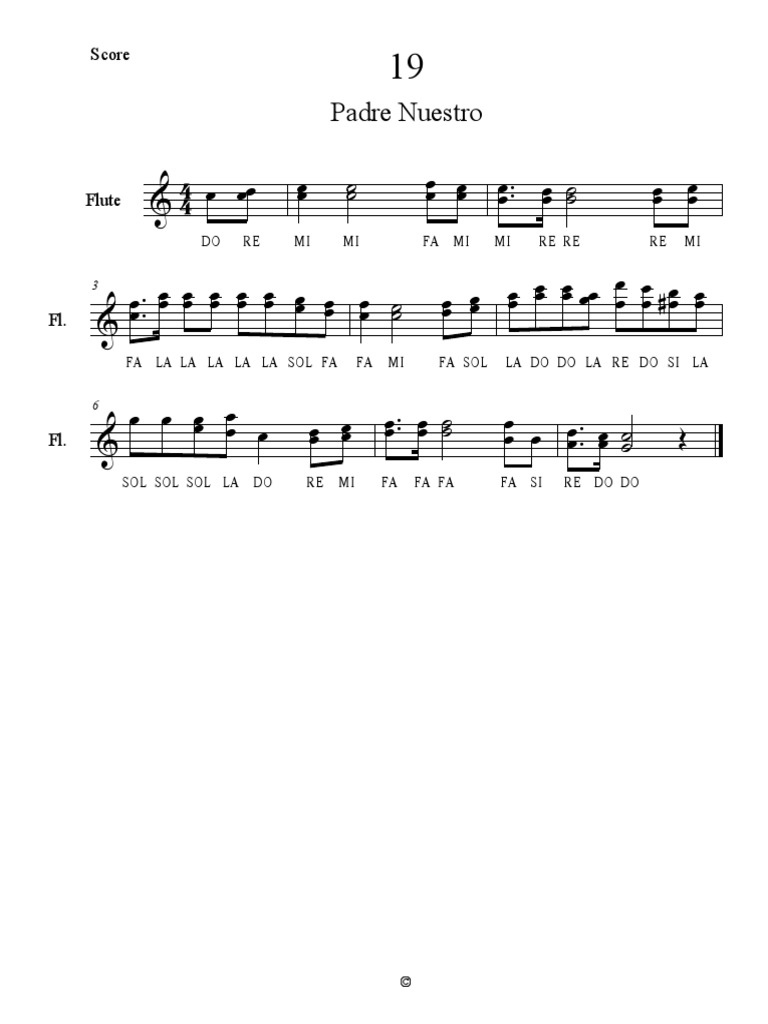 Padre Nuestro Flauta PDF