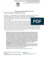 Original Reports: Characterization of Hyperacute Neuropathic Pain After Spinal Cord Injury: A Prospective Study