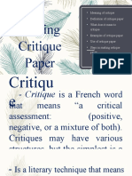 Writing Critique Paper