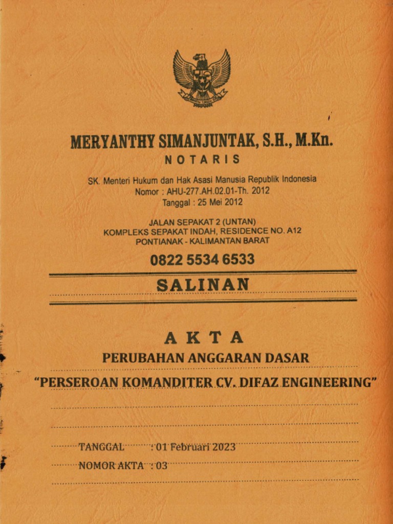 Akte Perubhan | PDF