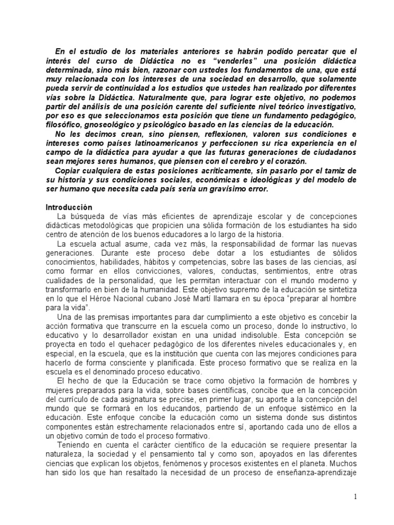 La Didáctica General | PDF