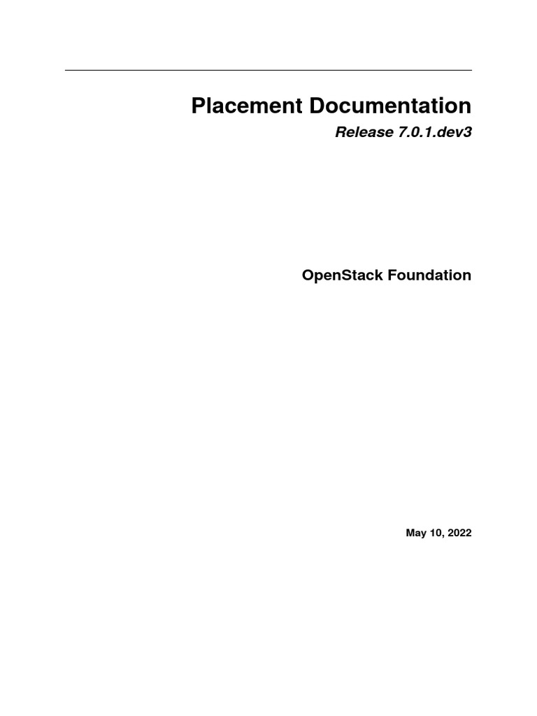 OpenStack Placement API Overview | PDF | Field Programmable Gate Array ...