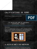 Calificativas de Robo