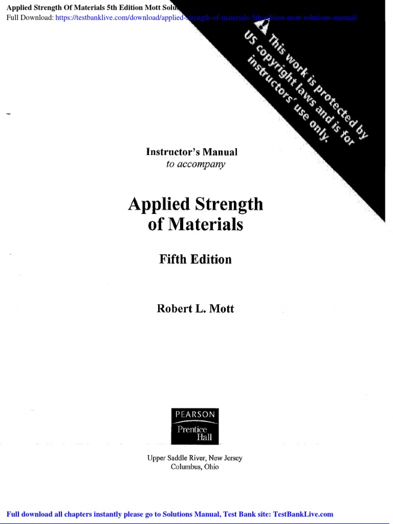 Applied Strength of Materials 5th Edition | PDF