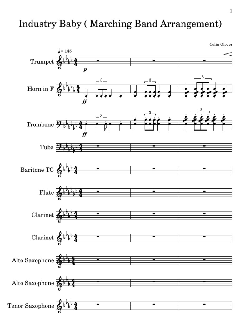 Industry Baby Marching Band Arrangement | PDF