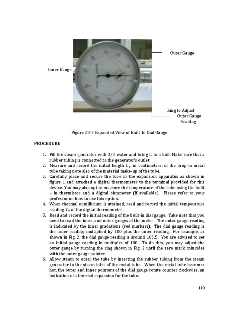 Linear Expansion Experiment Procedure | PDF | Technology & Engineering