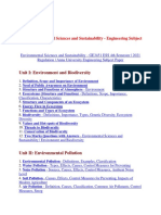 Environmental Sciences and Sustainability