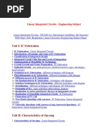 Linear Integrated Circuits (LIC)