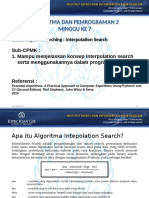 Pertemuan 7 - Searching Interpolation Search