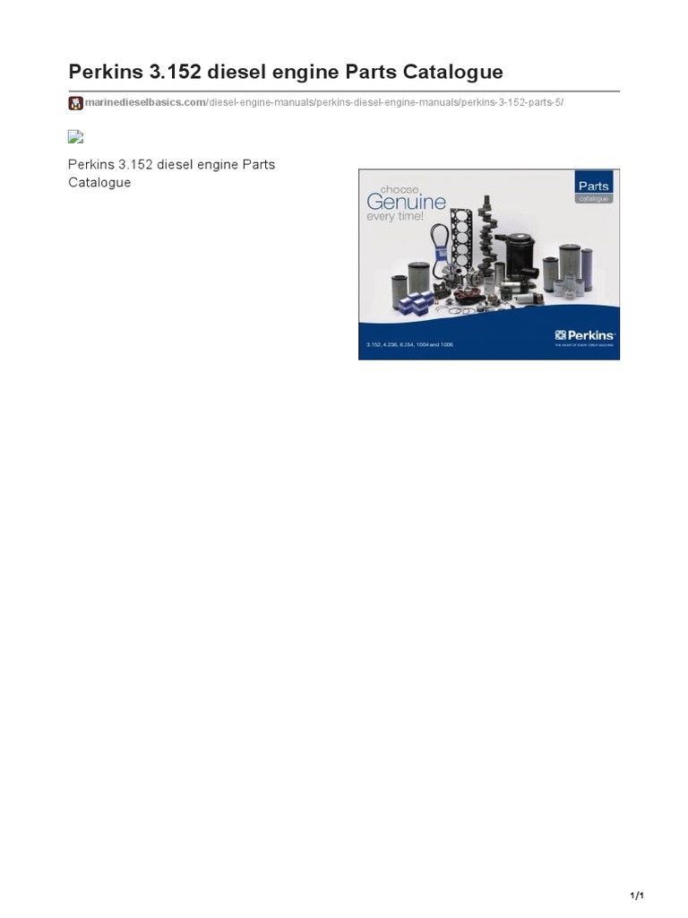 PERKINS ENGINE PARTS CATALOGUE PDF intelligence overview