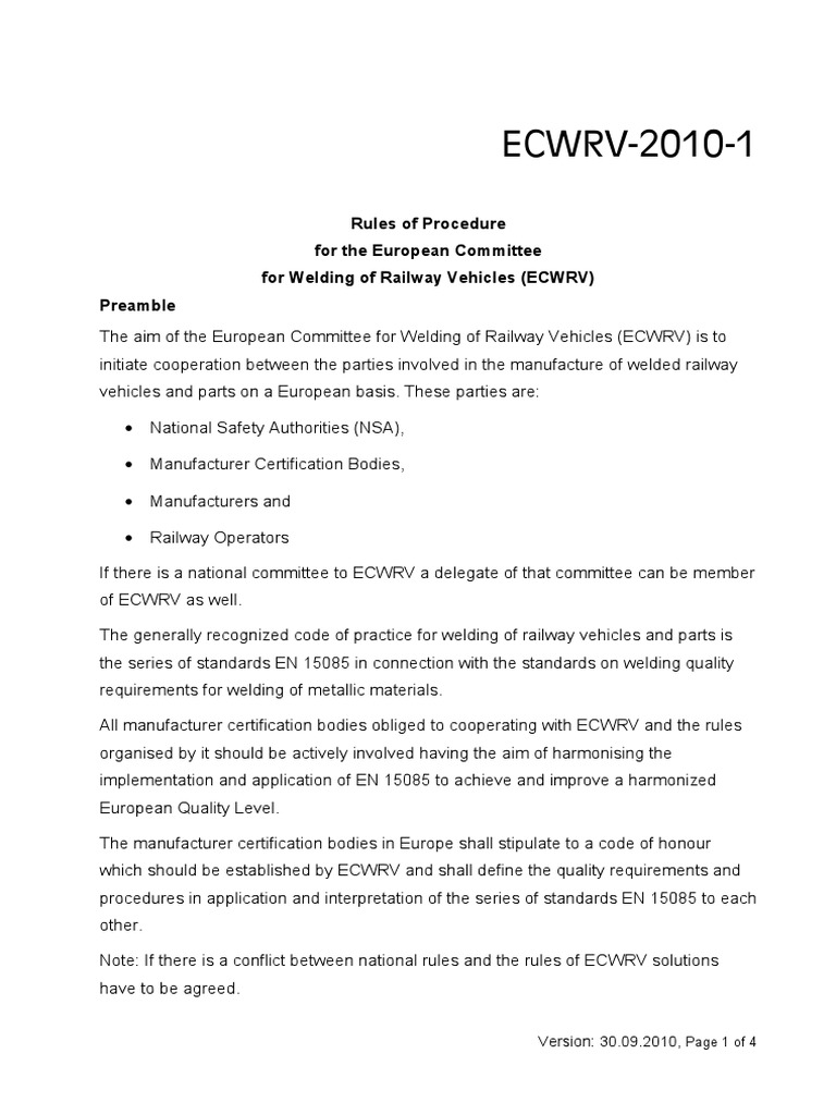 ECWRV Guidelines for Railway Welding | PDF | Welding | Construction