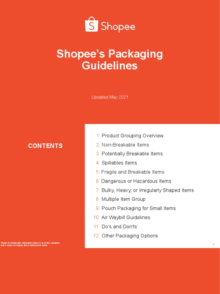 Shopee's Packaging Guidelines PDF