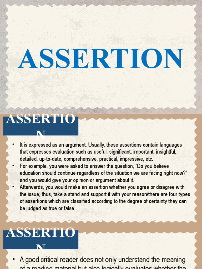 Assertion | PDF