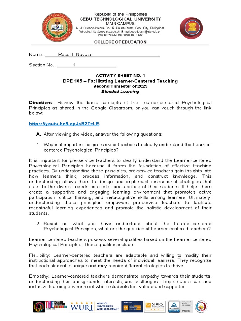 Activity Sheet No. 4 | PDF